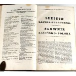 BOBROWSKI - SŁOWNIK ŁACIŃSKO-POLSKI t.1-2 [complete in 2 vols.] Wilno 1841-1844, binding