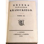 [ŻYCIA ZACNYCH MĘŻÓW Z PLUTARCHA] KRASICKI- DZIEŁA t. IX-X 1835 półskórek