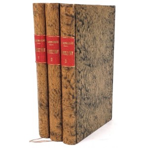 KRASZEWSKI - OKRUSZYNY. Collection of poems, treatises and pictures. Vol. 1-3 (in 3 vols.). Warsaw 1856
