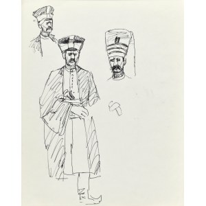 Ludwik MACIĄG (1920-2007), Szkic mężczyzny w stroju orientalnym