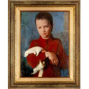 Igor Skworcow, Portret chłopca z białą fretką, 2005