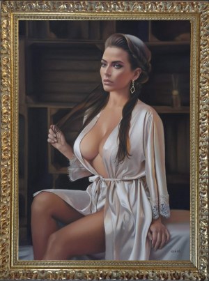 Katarzyna Rekiel, Portret dziewczyny w szlafroku, 2025