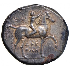 CALABRIA Taranto - Nomos (circa 302-280 a.C.) Cavaliere…