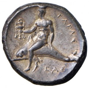CALABRIA Taranto - Nomos (circa 302-280 a.C.) Cavaliere…