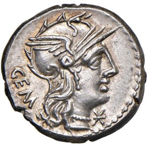 Aburia - C. Aburius Geminus - Denario (134 a.C.) Testa …