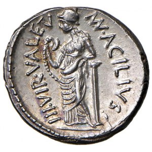 Acilia - Man. Acilius Glabrio - Denarius (49 B.C.) Head...