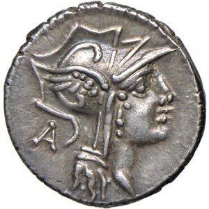 Junia - D. Silanus L. f. - Denario (91 a.C.) Testa di R…