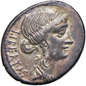 Junia - M. Junius Brutus - Denario (54 a.C.) Testa dell…