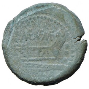 Maenia - Quadrante (132 a.C.) Testa di Ercole a d. - R/…