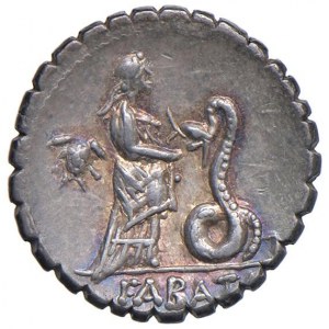 Roscia - L. Roscius Fabatus - Denarius (64 B.C.) Head d...