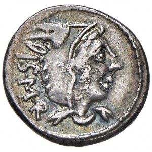 Thoria - L. Thorius Balbus - Denarius (105 B.C.) Head d...