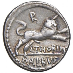 Thoria - L. Thorius Balbus - Denarius (105 B.C.) Head d...