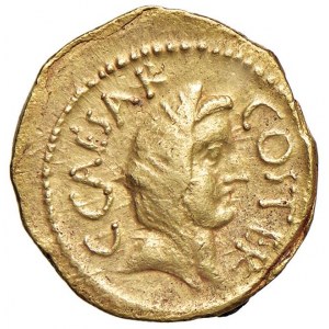 Giulio Cesare (+ 44 a.C.) Aureo - Testa velata a d. - R…