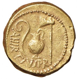 Giulio Cesare (+ 44 a.C.) Aureo - Testa velata a d. - R…