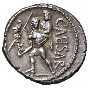 Caesar (+ 44 v. Chr.) Denar (afrikanische Münze, 47-46 v. Chr.)...