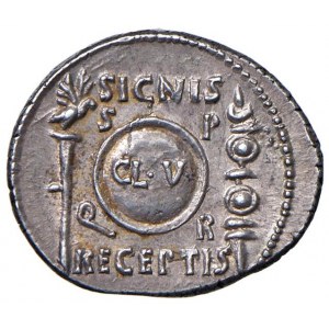 Augustus (27 pred n. l. - 14 n. l.) Denár (Colonia Patricia) Te...