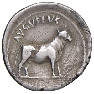 Augustus (27 pred n. l. - 14 n. l.) Denár (Samos) Hlava a d. - ...