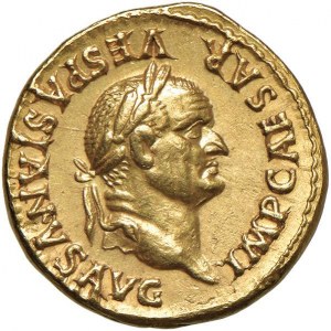 Vespasiano (69-79) Aureo - Testa laureata a d. - R/ FOR…