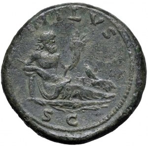 Adriano (117-138) Dupondio - Busto a d. - R/ Il Nilo sd…