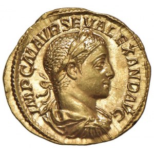 Alessandro Severo (222-235) Aureo - Busto laureato e dr…