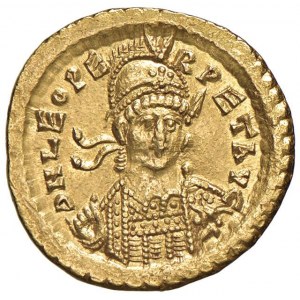 Leone I (457-473) Solido (Costantinopoli) Busto elmato …