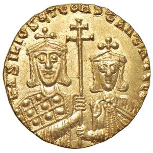 Basilio I (867-886) Solido (Costantinopoli) Cristo sedu…