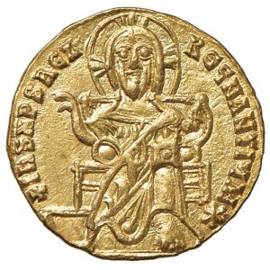 Basilio I (867-886) Solido (Costantinopoli) Cristo sedu…