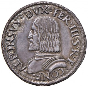 FERRARA Alfonso I (1505-1534) Testone - MIR 271 AG (g 9...