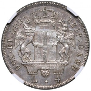GENOA Biennale Dogen (1528-1797) 4 Lire 1795 Stella dop...