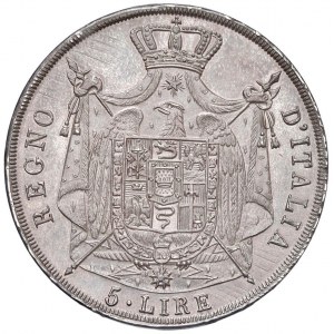 Napoleone I (1804-1814) Milano - 5 Lire 1814 Puntali sa…