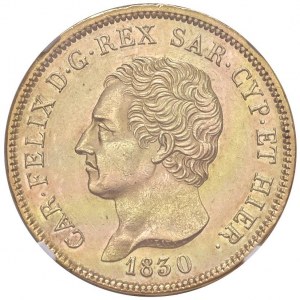 Carlo Felice (1821-1831) 80 Lire 1830 G - Nomisma 532 A…
