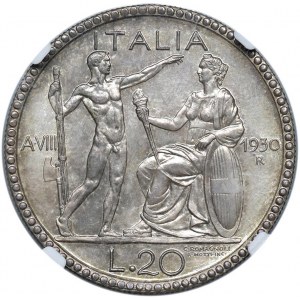 Vittorio Emanuele III (1900-1946) 20 Lire 1930 A. VIII …