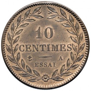 FRANCE Charles X (1824-1830) 10, 5 and 2.50 cents Essa...