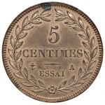 FRANCE Charles X (1824-1830) 10, 5 and 2.50 cents Essa...