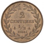 FRANCE Charles X (1824-1830) 10, 5 and 2.50 cents Essa...