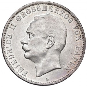 GERMANIA Baden - Federico II (1907-1918) 5 Marchi 1913 …