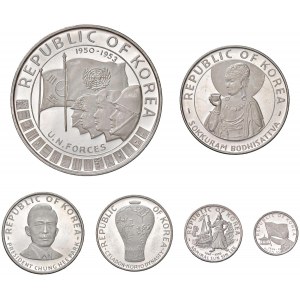 SOUTH KOREA Serie completa da sei valori del 1970 proo…