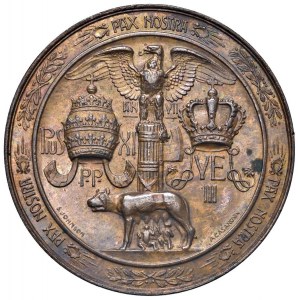 MEDAGLIE FASCISTE Pio XI e Vittorio Emanuele III Medagl…