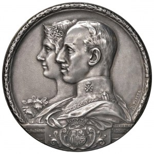 SPANIEN. Während Alfonso XIII (1886-1931) geprägte Medaille...