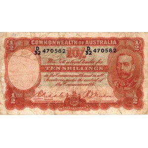 AUSTRÁLIA 10 šilingov 1936/39 - Pick #21 - Vrtáky a...