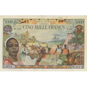 EQUATORIAL AFRICAN STATES 5000 Francs 1963 - Pick #6 B…
