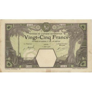 FRENCH WEST AFRICA 25 Francs 1926 - Pick #7 Bc - Fori c…
