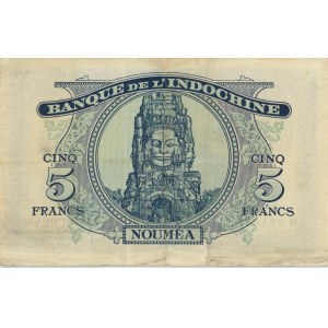 NEW HEBRIDES 5 Francs 1945 - Pick #5…