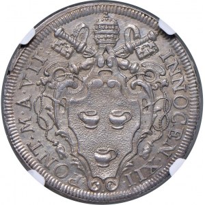 Innocenzo XII (1691-1700) Testone 1698 A. VII - Munt. 4...