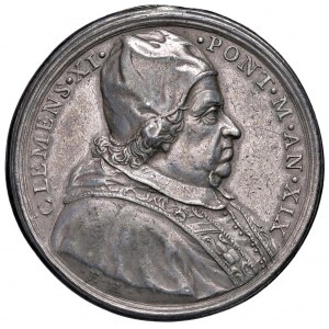 Clemente XI (1700-1721) Medaglia coniata annuale 1718 ...
