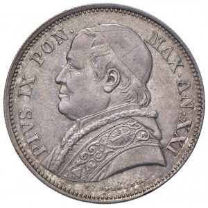 Pio IX (1846-1878) 2 1/2 Lire 1867 A. XXI - Nomisma 862...
