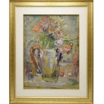 Jan CYBIS (1897-1972), Kwiaty w cynowym dzbanuszku, 1949