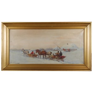 Adam SETKOWICZ (1876-1945), Powrót z polowania zimą