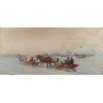 Adam SETKOWICZ (1876-1945), Powrót z polowania zimą