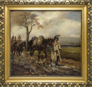 Jerzy KOSSAK (1886-1955), Odwrót spod Moskwy, 1927